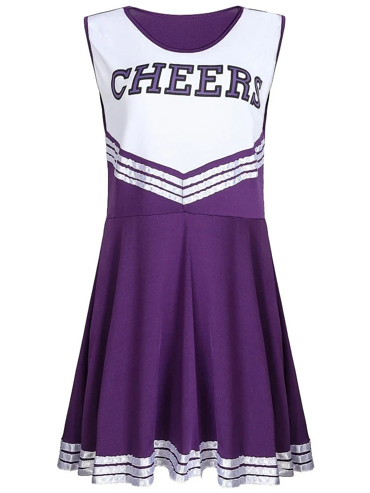 Cheerleader Costume Sleeveless Print Cheerleading