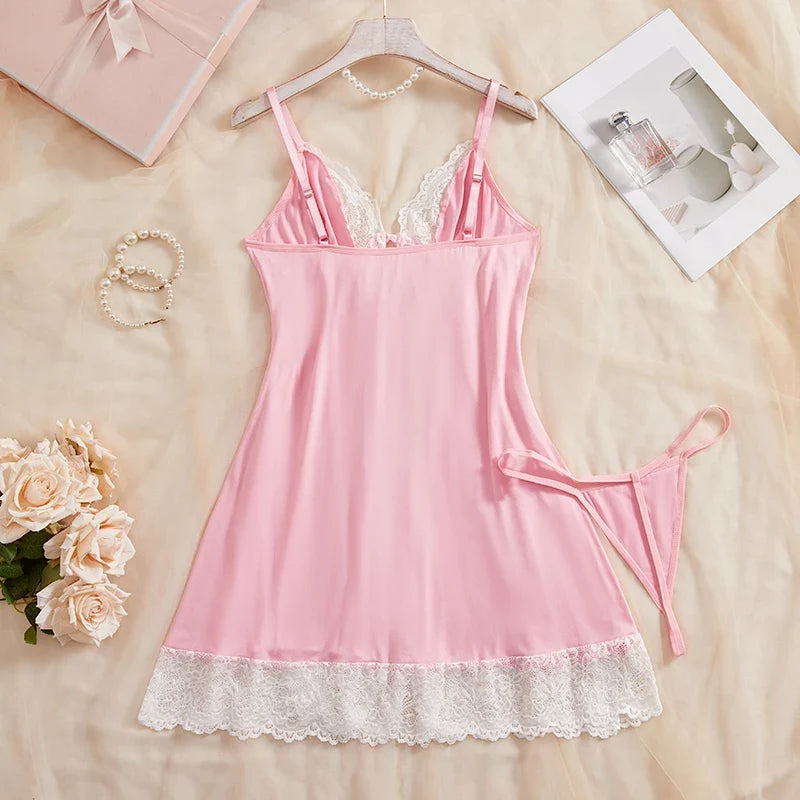 Pink Strap Underwear Set
