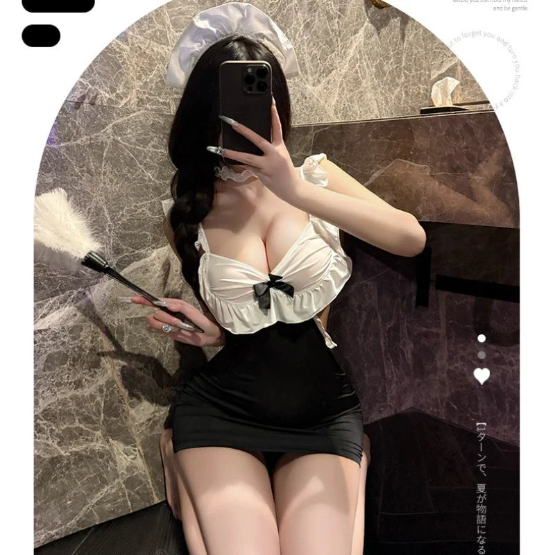 Seductive Maid Roleplay Teacher Mini Erotic Underwear Set