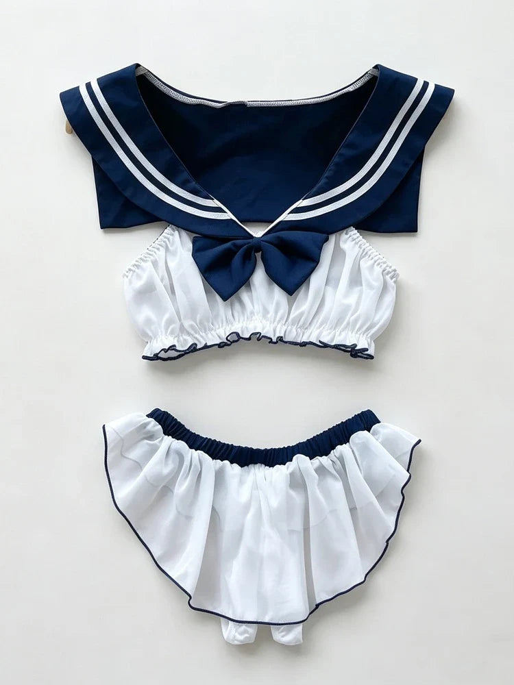 Sailor Collar Two-Piece Set