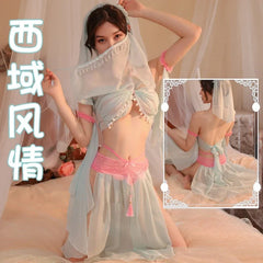 Lingerie Dunhuang Chiffon Ancient Style Hanfu Skirt Bra Set