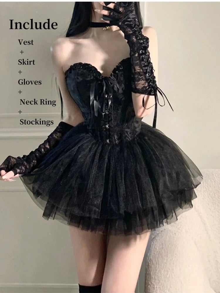 Maid Hot Cosplay Lingerie Costumes Erotic Underwear Perspective Lace Bodysuit