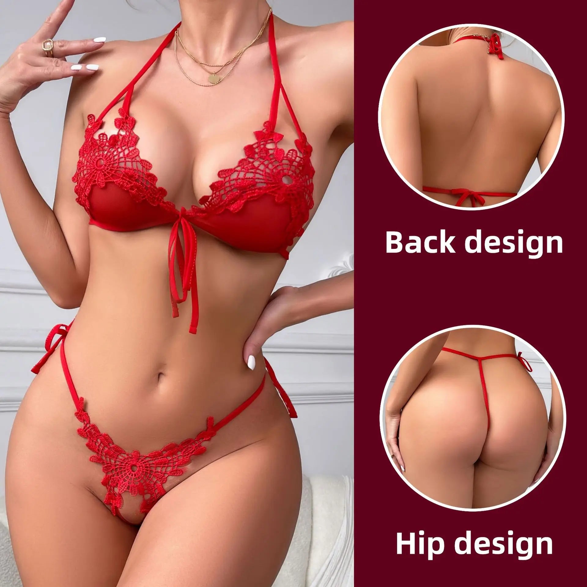 Lace Up Mini Bra