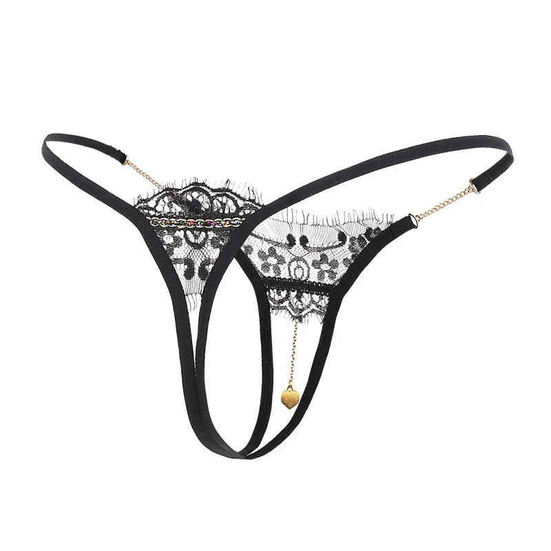 Lace Floral Panties Erotic Opens Lingerie Crotchless Embroidery Tanga Briefs Perspective Underwear Lingerie