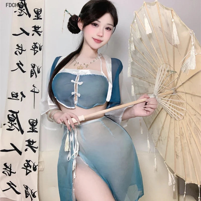 Perspective Bellyband Ancient Style Improve Hanfu Set