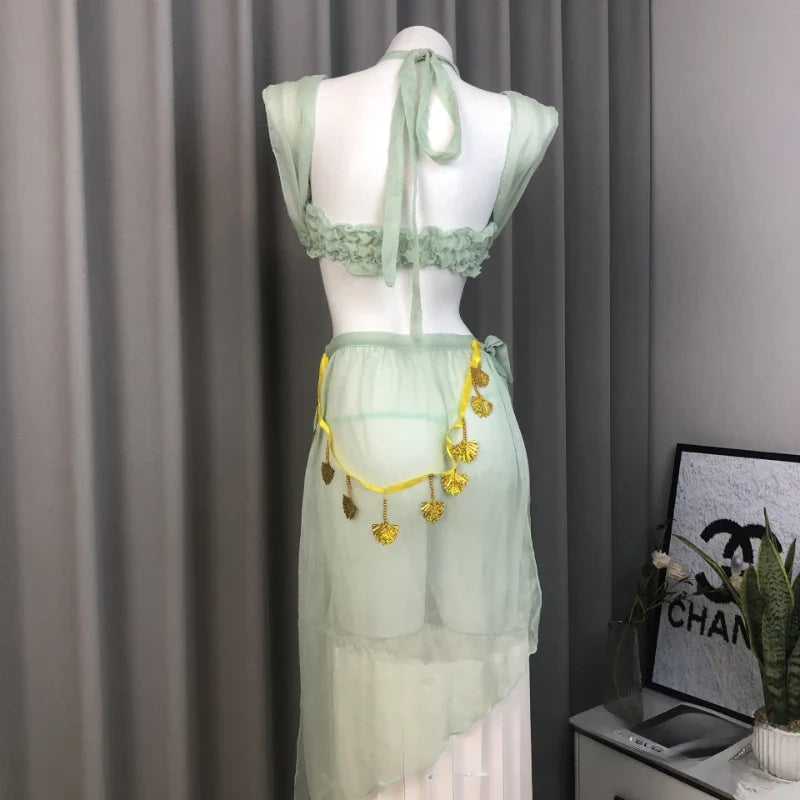 Pajamas Ancient Style Elegant Erotic Hanfu Skirt Traditional Exotic Charm Costumes Couples Flirt Set