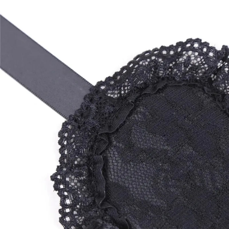 Lingerie Hot Erotic Lace Padded Eye Mask Club Blindfolded Patch + Handcuffs