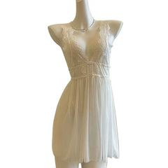 Pajamas Deep V Bra Lingerie Passionate Seduction Evening Gowns Charming Pure Desire Set