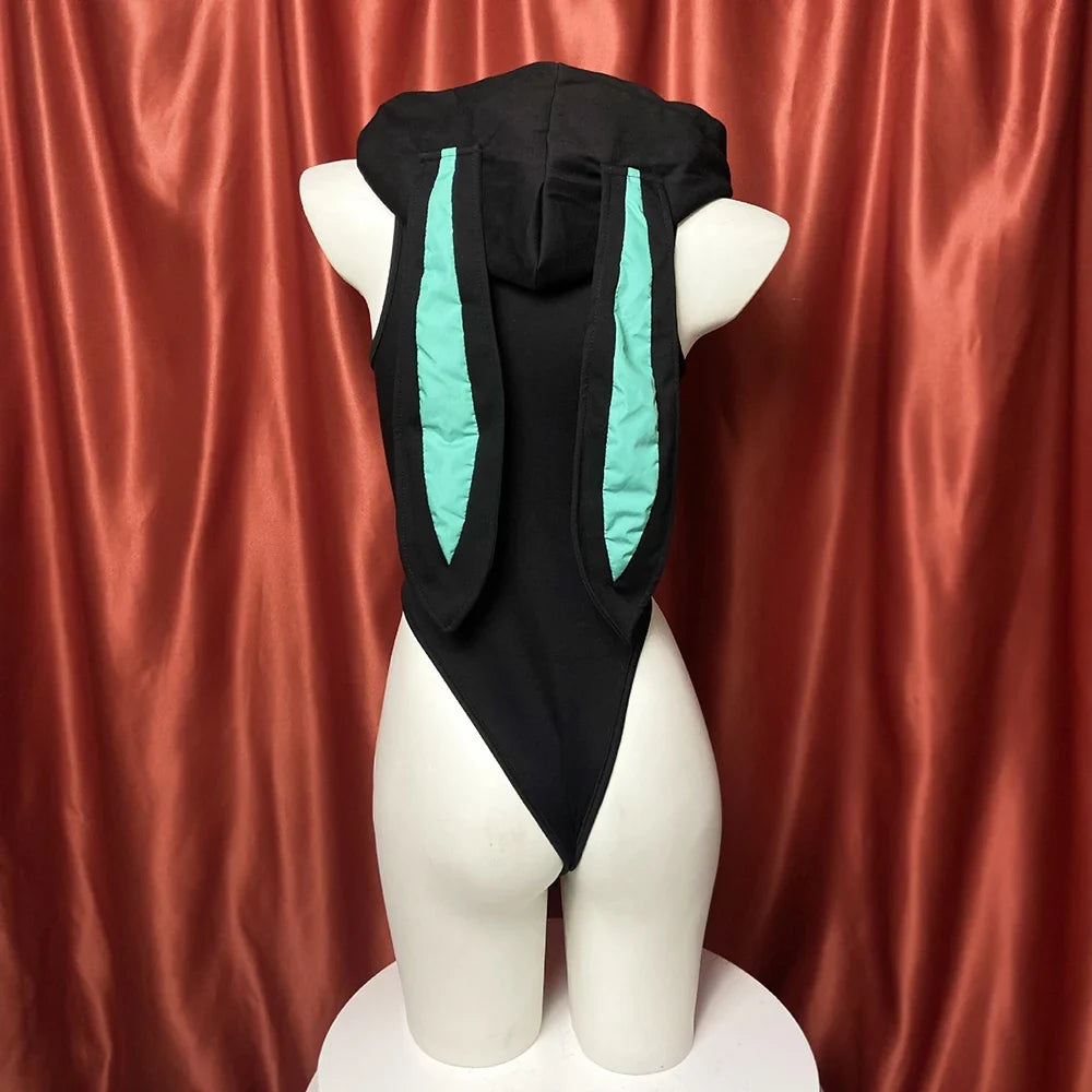 Cute Miku Cosplay Costume Hoodies Bodysuit Bunny Cosplay Halloween Costumes