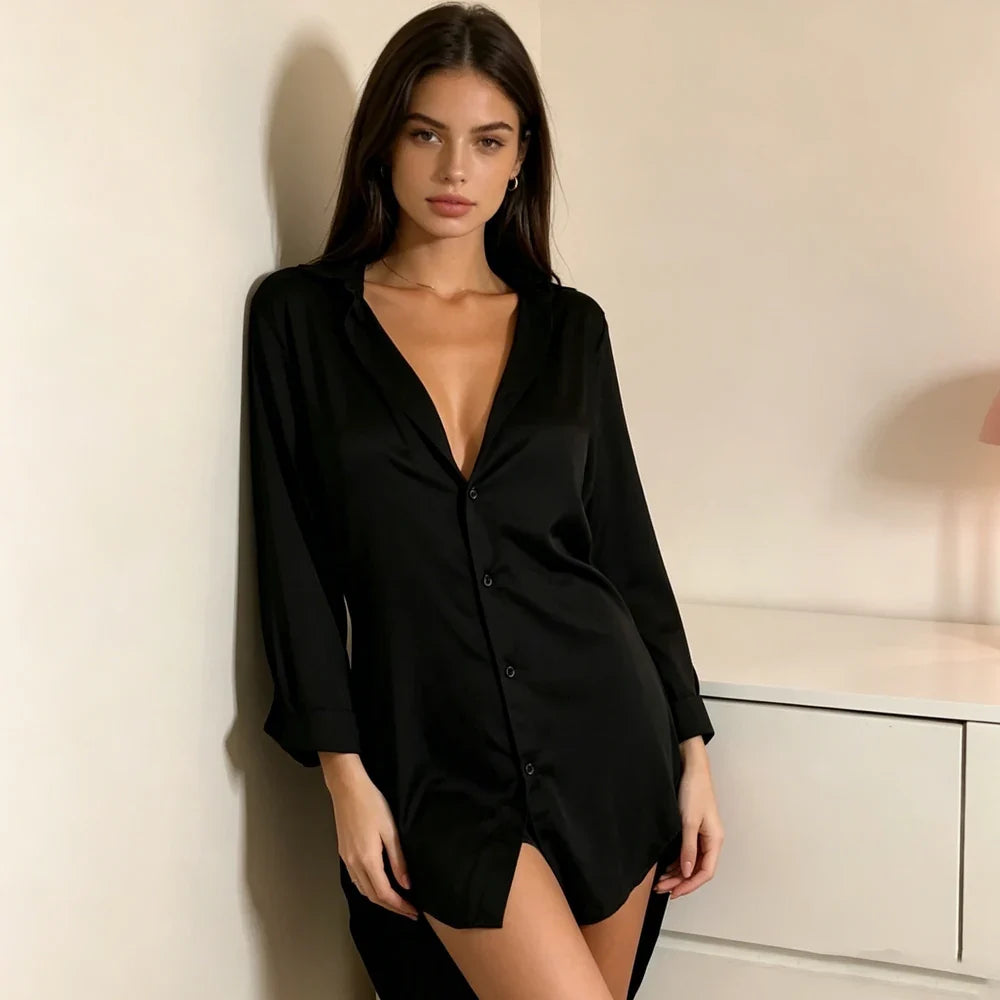 Lace Satin Pajama Set