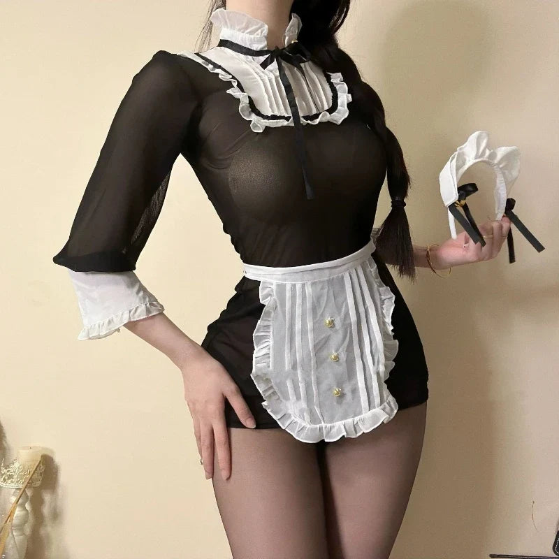 Maid Cosplay Lingerie Costume Cute Apron Lolita Hot Servant Erotic Roleplay Halloween Kawaii Outfit