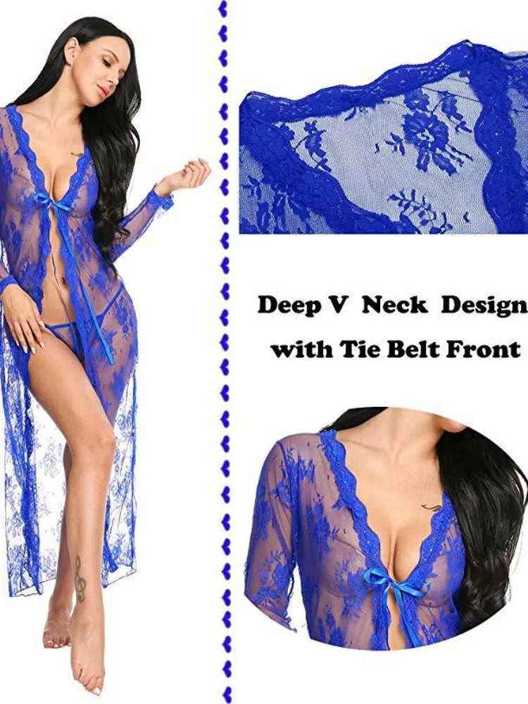 Lace Night Erotic Costumes Exotic Underwear Nightgown