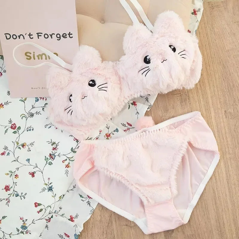 Kawaii Winter Cute Velvet Bra