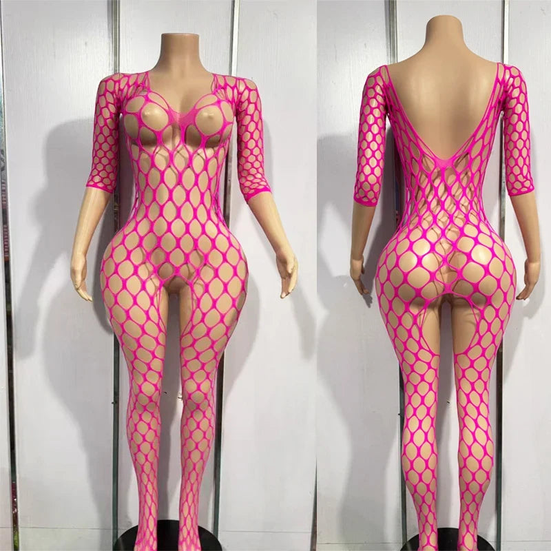Ultra-thin Sexy Large Size Pink Lingerie