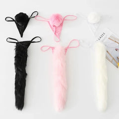 Sweet Rabbit Tail Lingerie Plush Ball Bunny Lolita Underwear Cotton Briefs Seamless Panties