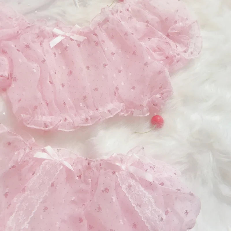 Pink Cute Lingerie Set