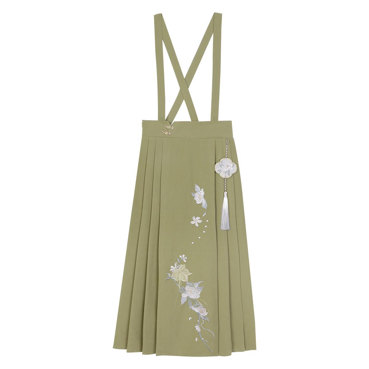 Floral Blouse Skirt Hanfu Set