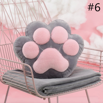 Cat Paw Pillow + Blanket