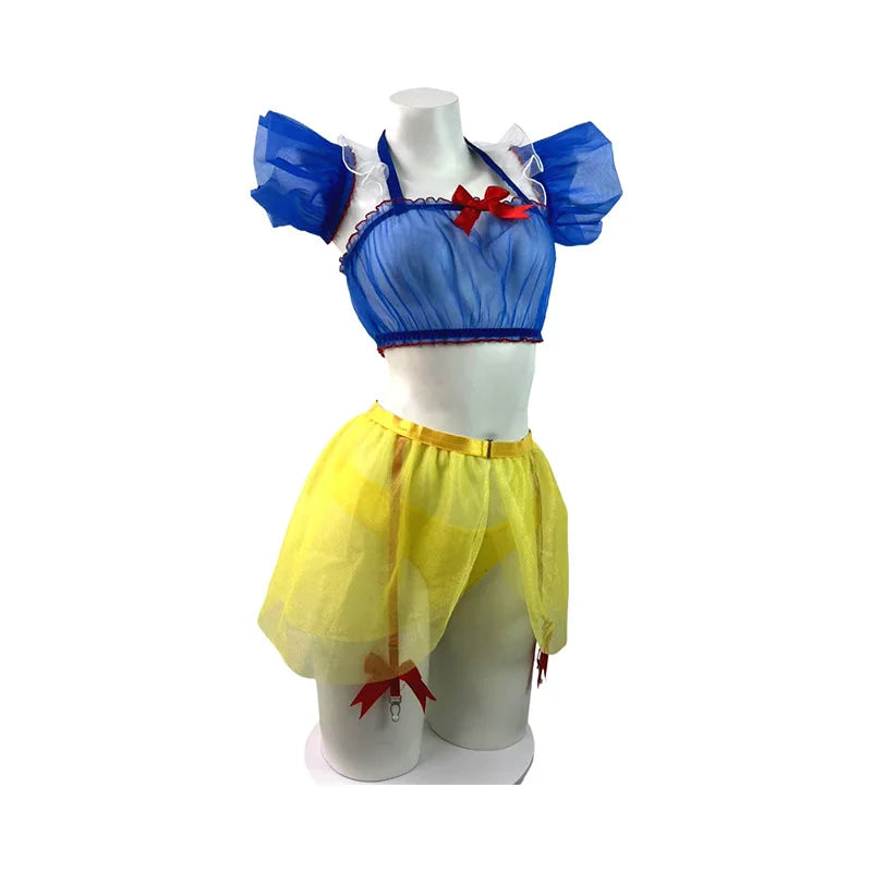 Transparent Split Miniskirt Role-playing Maid Lingerie