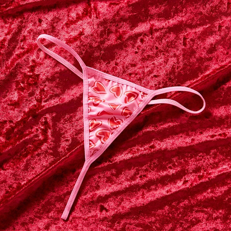 Suspender Sleeping Printed Patchwork Lace Slit NightSet Babydoll Erotic Underwear
