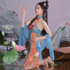 Erotic Hanfu Seductive Transparent Traditional Set