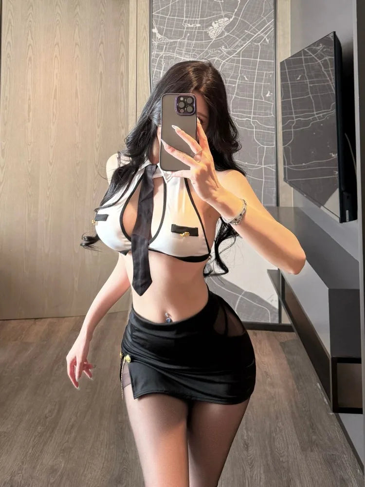 Open Anal Leather Lingerie Fishnet Underwear Crotchless Jumpsuit Push Up Bra Hollow Breast Exposed Bodysuit Exotic Catsuit