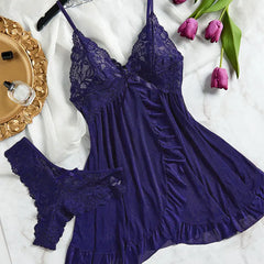 Plus Size Bra Nightgown Set