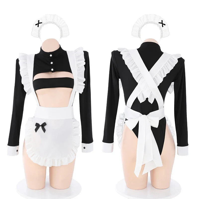 Curvy Maid Bodysuit Costume Cosplay Lingerie