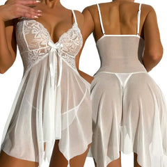 Lace Teddy Lingerieual Babydoll Erotic Underwear Crotchless