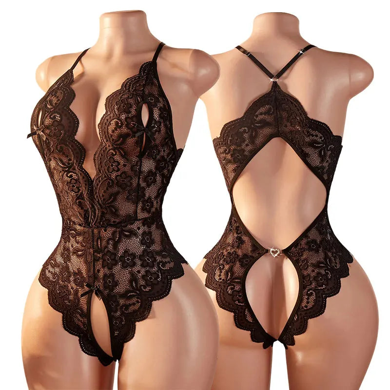Crotchless Adult Porn Babydooll Lingeries Hot Teddies Bodysuits Transparent Tights Lingerie Underwear Costume