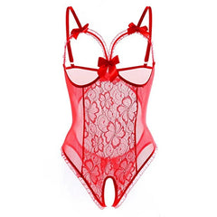 Teddy Doll Transparent Crotchless Porn Open Bra Lingerie Erotic Backless Lace Bodysuit Underwear Costumes