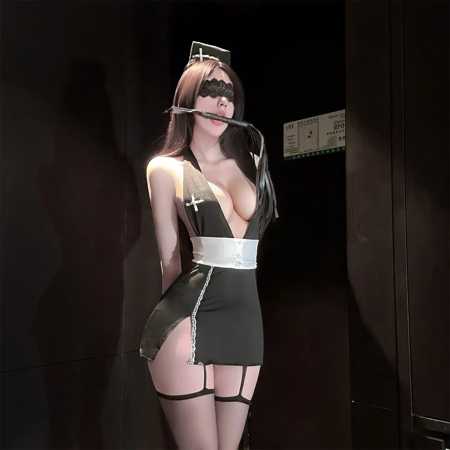 Nurse Perspective Role Play Temptation Party Nurse Cosplay Costume Lingerie Set