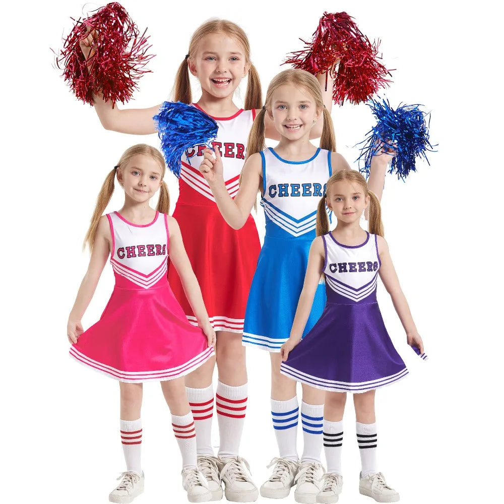Cheerleader Costume Sleeveless Print Cheerleading
