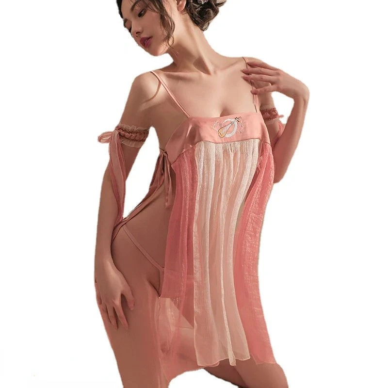 Transparent Antique Hanfu Skirt Traditional Lingerie