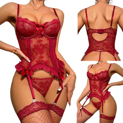 Erotic Garter Bra Set