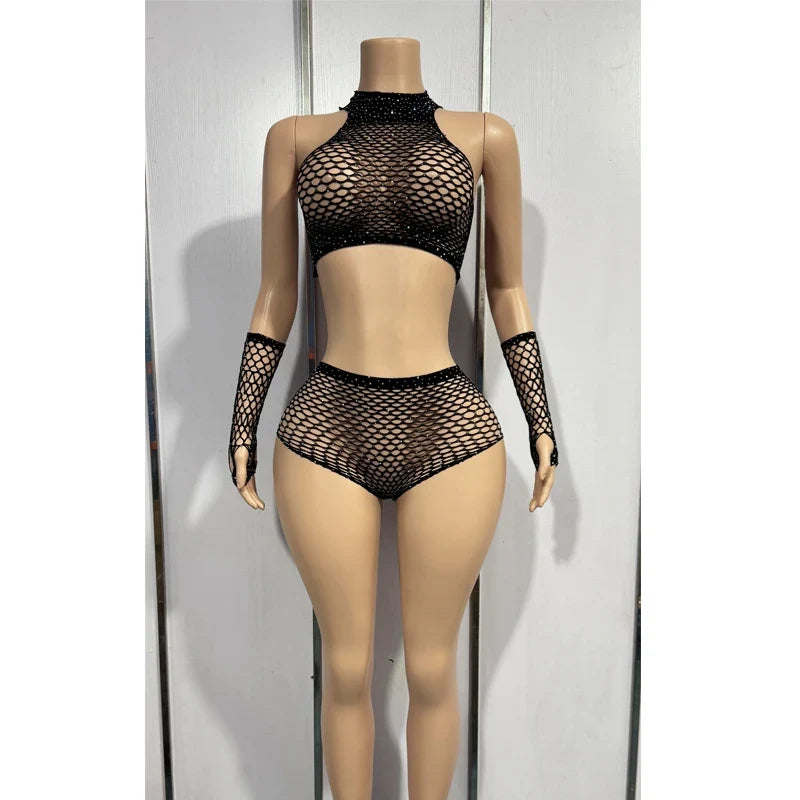 Ultra-thin Sexy Large Size Pink Lingerie