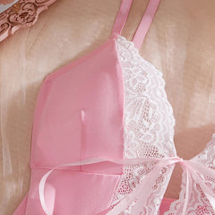 Strap Solid Color Lace Skirt Open Chest Underwear Underwear Set