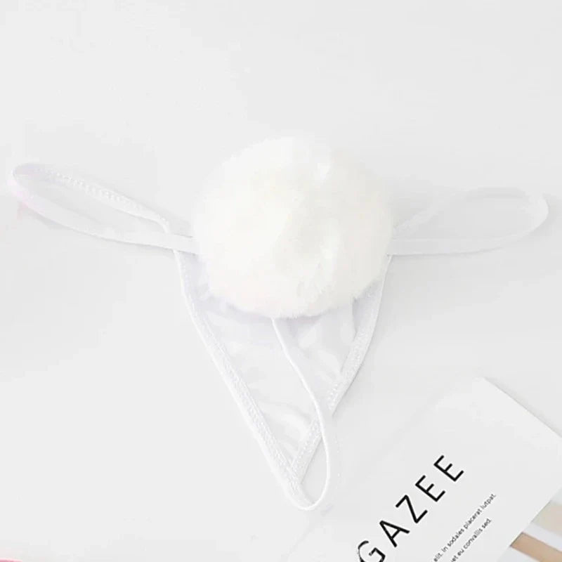 Sweet Rabbit Tail Lingerie Plush Ball Bunny Lolita Underwear Cotton Briefs Seamless Panties