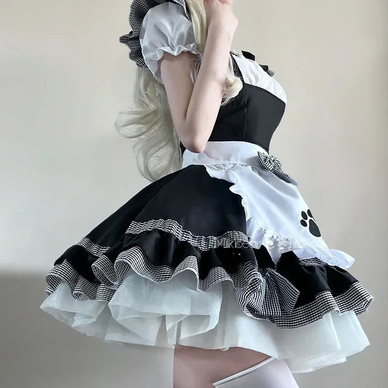 Cat Cosplay Maid Halloween Sweet Lolita Waitress Role Play School Animation Show