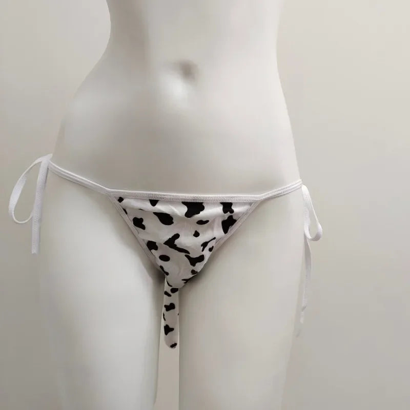 Cow Cosplay Costume Maid Tankini Swimsuit Bikini Set