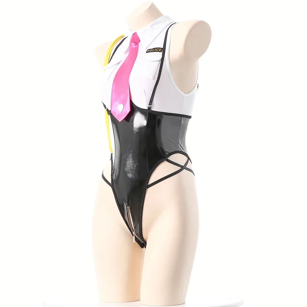 Utsunomiya Saki Cosplay Costume Bodysuit Outfits Police Officer Role Play Lingerie
