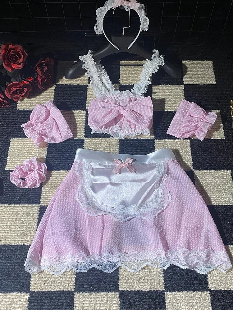 Adorable Complete Maid Cosplay School Costume Set