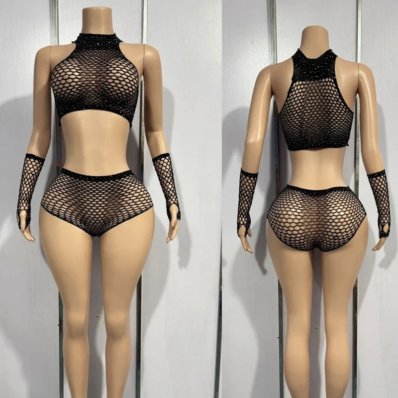 Ultra-thin Sexy Large Size Pink Lingerie