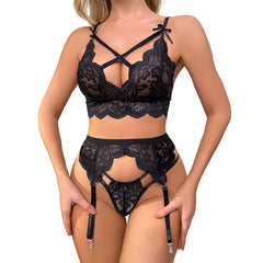 For See Through Babydoll Lingerie Lace Lingerie Set