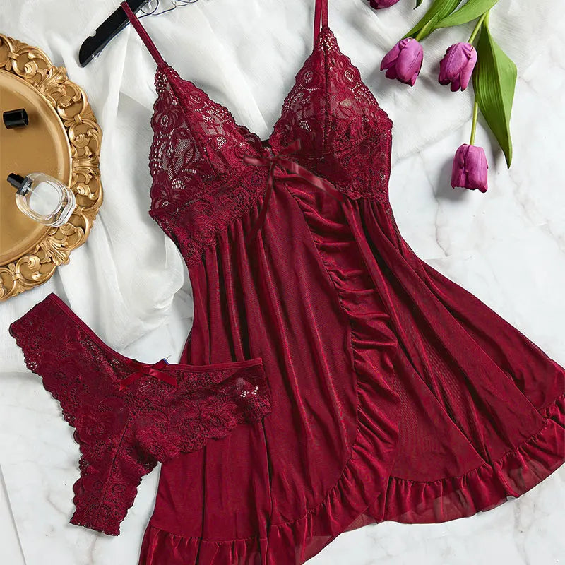 Plus Size Bra Nightgown Set