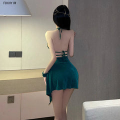 Swimsuit Bra Miniskirt Set