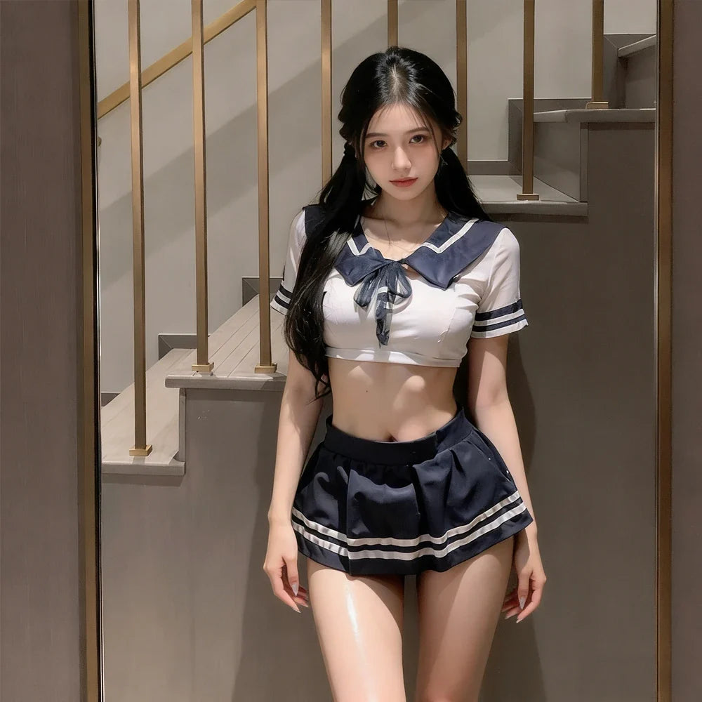 School Cosplay Lingerie Set