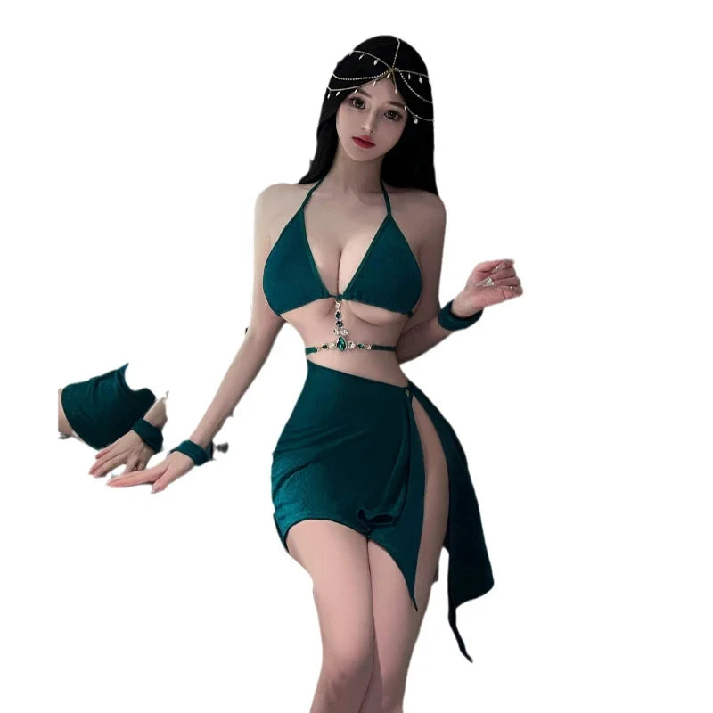 Swimsuit Bra Miniskirt Set