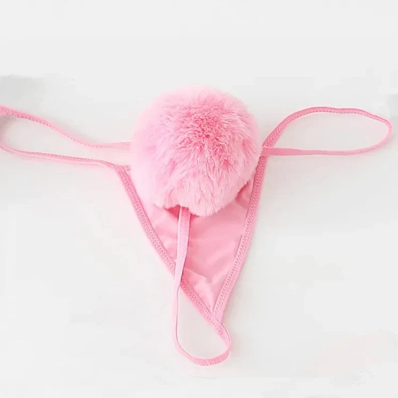 Sweet Rabbit Tail Lingerie Plush Ball Bunny Lolita Underwear Cotton Briefs Seamless Panties