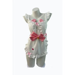 Erotic Lingerie Maid Charm Backless Bow Apron Cute Maid Suit Cosplay Outfit Naughty Costumes